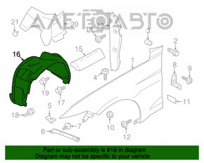 Bara de protecție față stânga Ford Mustang mk6 15-17, nou, aftermarket, neparticularizat