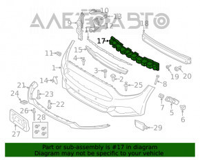 Абсорбер переднего бампера Ford Mustang mk6 15-17 новый неоригинал