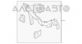 Suportul pentru bara spate de pe aripa dreapta pentru Ford Mustang mk6 15-17 cabrio 2.3, 3.7 nou, neoriginal.