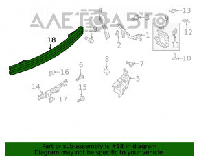 Усилитель заднего бампера Ford Mustang mk6 15- 2.3, 3.7