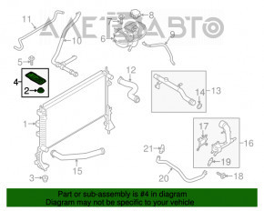 Suport radiator dreapta Ford Mustang mk6 15- nou, neoriginal