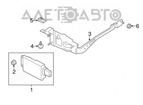 Suport radar de croazieră Ford Mustang mk6 15- nou, neoriginal