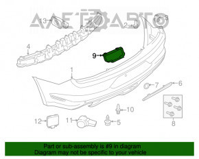 Suportul central al barei spate Ford Mustang mk6 15- 2.3, 3.7 nou, neoriginal