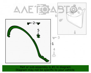 Capacul aripii din față dreapta Ford Escape MK4 20- structură nouă neoriginală.