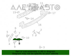 Крепление заднего бампера внутреннее левое Ford Escape MK4 20-