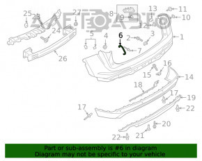 Suportul de bara spate dreapta pentru Ford Escape MK4 20- nou, neoriginal