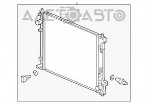 Radiator de răcire apă Honda Civic X FC 16-21 2.0 nou neoriginal.