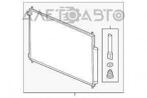 Radiatorul condensatorului de aer condiționat Honda CRV 12-16 nou, neoriginal.