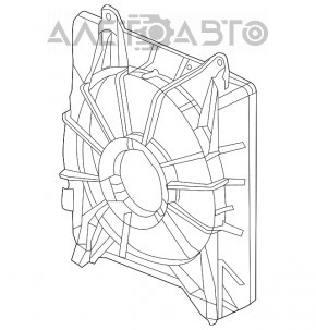 Диффузор кожух радиатора в сборе правый Honda Accord 13-17 3.5 новый неоригинал