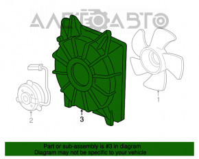 Difuzorul capacului radiatorului asamblat Honda CRV 12-16 stânga nou neoriginal