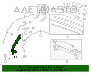 Rezervorul de spălare a parbrizului pentru Honda CRV 12-14 cu gât nou, neoriginal