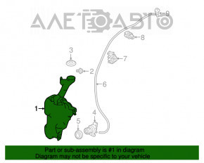 Rezervorul de spălare a parbrizului pentru Honda Accord 13-17, nou, neoriginal