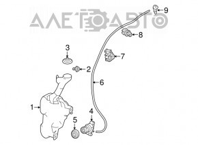 Rezervorul de spălare a parbrizului pentru Honda Accord 13-17, nou, neoriginal