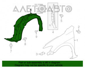 Bara de protecție față dreapta Honda Accord 13-15, nou, aftermarket