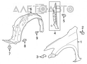 Bara de protecție față dreapta Honda Accord 13-15, nou, aftermarket