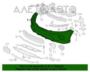 Bara față goală Honda Accord 13-15, nouă, aftermarket, pentru modelul pre-restilizare