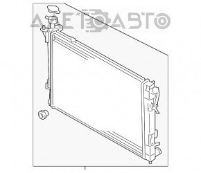 Radiator de răcire apă Hyundai Santa FE Sport 13-18 2.0T, 2.4 nou neoriginal.