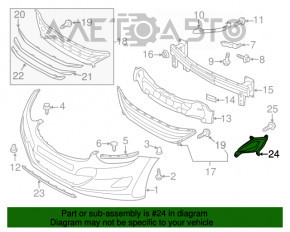 Capacul de protecție pentru farul stâng Hyundai Elantra UD 11-13, model nou, neoriginal