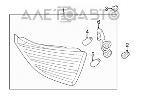 Lampa interioară pentru capacul portbagajului dreapta Hyundai Elantra UD 11-13, nou, neoriginal