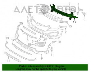 Amplificatorul de bara fata pentru Hyundai Santa FE Sport 13-16, versiunea pentru piata din SUA, este nou, neoriginal