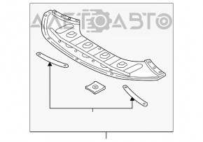 Protecție pentru bara de protecție față Hyundai Sonata 15-17 SE, nou, neoriginal