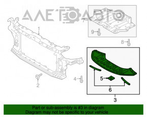 Protecție pentru bara de protecție față Hyundai Sonata 15-17 SE, nou, neoriginal