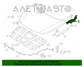 Петля капота левая Hyundai Sonata 15-19