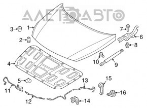 Capota dreapta a Hyundai Sonata 15-19, noua, neoriginala