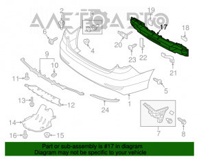 Amplificatorul pentru bara spate Hyundai Sonata 15-17 SUA, nou, neoriginal