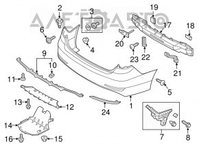 Amplificatorul pentru bara spate Hyundai Sonata 15-17 SUA, nou, neoriginal