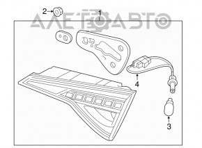 Lampă interioară pentru capacul portbagajului stânga Hyundai Sonata 15-19 LED nou, neoriginal