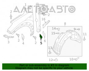 Suport aripi față stânga central Hyundai Tucson 16-20 nou neoriginal.