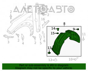 Bara de protecție față dreapta Hyundai Tucson 16-18, nouă, neoriginală.