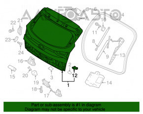 Ușa portbagajului goală Hyundai Tucson 16-18 pre-restilizare nouă, neoriginală.