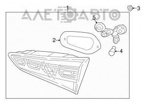 Lampa interioară pentru capacul portbagajului stânga Hyundai Tucson 16-18, nou, aftermarket