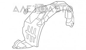 Bara de protecție față dreapta Hyundai Sonata 11-15 hibrid, nou, neoriginal