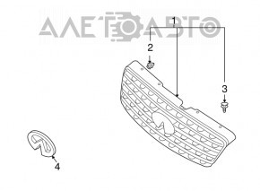 Решетка радиатора grill Infiniti FX35 FX45 03-08