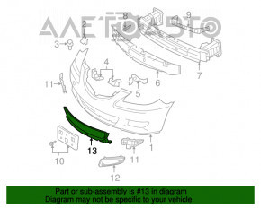 Grila inferioară a barei față pentru Mazda3 03-08, nouă, neoriginală