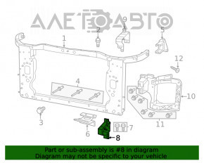 Suport radiator dreapta sus Jeep Cherokee KL 14-18 2.4 3.2 nou, neoriginal