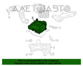 Corpul filtrului de aer pentru Jeep Patriot 11-17, nou, neoriginal.