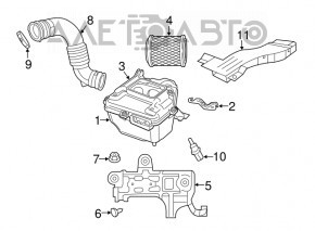 Corpul filtrului de aer Jeep Compass 11-16 2.0 2.4 nou aftermarket