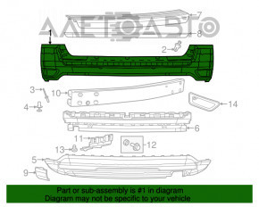 Bara spate goală, partea superioară, Jeep Compass 11-16, nouă, neoriginală