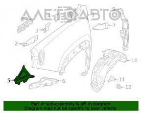 Suport aripi față stânga Jeep Renegade 15- înainte nou neoriginal