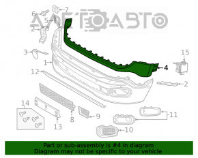 Bara față superioară a Jeep Renegade 15-18, nouă, aftermarket, non-originală.