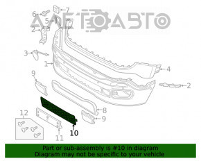 Grila inferioară a bara de protecție față centrală Jeep Renegade 15- Trailhawk nou aftermarket