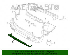 Capacul de bara spate inferior pentru Jeep Renegade 15-18, model Trailhawk, nou, non-original, structura.