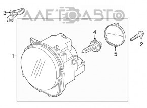 Far stânga față goală Jeep Renegade 15-18 pre-restilizare halogen DEPO Taiwan