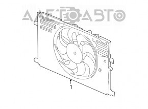 Difuzorul carcasei radiatorului asamblat pentru Jeep Renegade 15-18, 2.4, post-restilizare, nou, neoriginal.