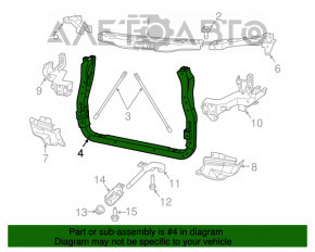 Bara inferioară a televizorului Jeep Grand Cherokee WK2 11-21, nou, neoriginal.