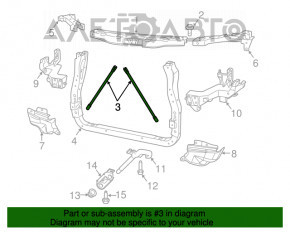 Suportul drept al televizorului pentru Jeep Grand Cherokee WK2 11-21, nou, neoriginal.